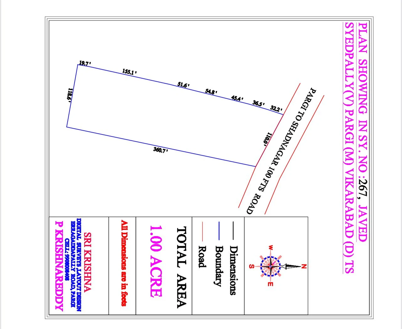 1 acre Land in Chityal, Vikarabad - photo 1